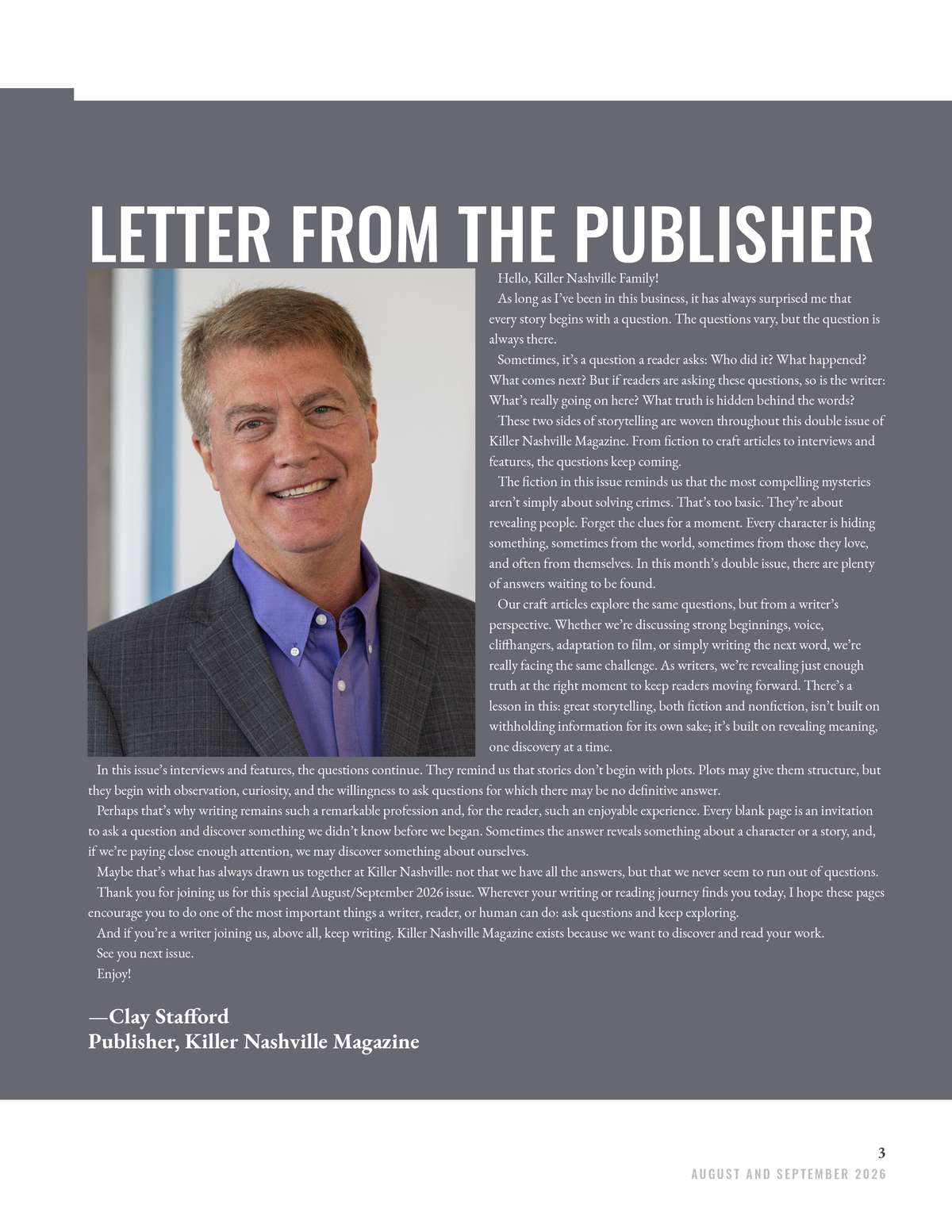 Killer Nashville Magazine: August/September2026